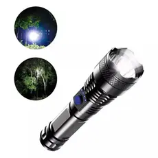 Lanterna USB LED Recarregável Portátil –Alta Potência ,Sabre De Luz Prova D’Água e Zoom Ajustável Nf