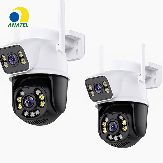 Kit 2 Câmera Externa Ip Wifi 4k 8MP Icsee 360 Rotação Segurança Dupla C/ Visão Noturna Prov Dágua Nf