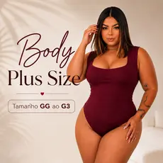 Body Plus Size Regata com Decote Quadrado em Suplex Tamanho GG ao G3 – Modela o Corpo com Conforto