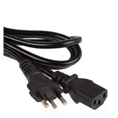 Cabo de Força Tripolar P/ Fonte Pc Monitor Padrão Inmetro - 1.5M  SK