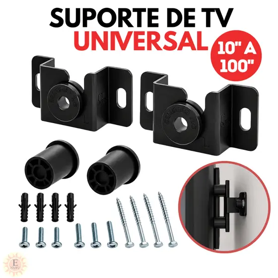 Suporte Universal Para TV e Monitor Fixo Parede 10 a 100 Polegadas
