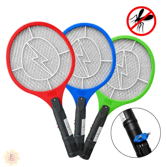 Raquete Elétrica Mata Mosquitos Bivolt Recarregável Alta Potência