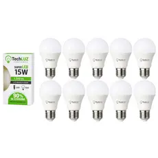 Kit Lâmpada Led Bulbo 15W 6500K Pack 10 Unidades Techluz