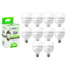 Kit Lâmpada Led Bulbo 20W 6500K Pack 10 Unidades Techluz