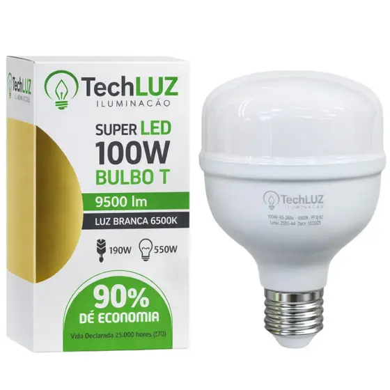 Lâmpada  Led Bulbo Branca 100W 6500K Techluz
