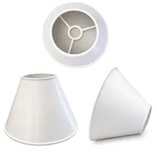 Cúpula de Abajur Branca Lisa Soquete E27 Tamanho P RD Imports