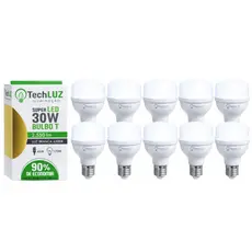 Kit Lâmpada Led Bulbo 30W 6500K Pack 10 Unidades Techluz