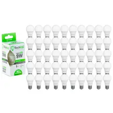 Kit Lâmpada Led Bulbo 9W 6500K Pack 50 Unidades Techluz