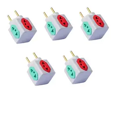 Kit Pino Adaptador Tomada Cubo Alta Durabilidade Pack 5