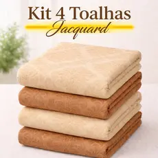 KIT 4 TOALHAS DE JACQUARD LUXUOSA 4 6 e 8 LUGARES RETANGULAR TECIDO PREMIUM