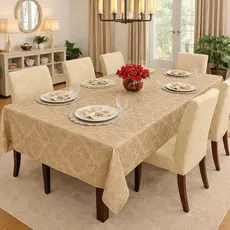TOALHA DE MESA JACQUARD 4 E 6 LUGARES