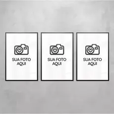 KIT quadros personalizados com foto ou imagem placa decorativa decoração sala quarto parede