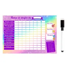 Planner Infantil Quadro Magnético Personalizado Infantil Semanal Rotina e Caneta com Imã