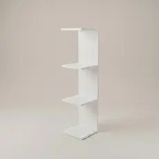 Torre Prateleira Estante MDF 85cm Branca Organizador Multiuso Quarto Sala Maquiagem Banheiro