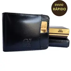 CARTEIRA DE COURO COM PORTA CARTÃO MASCULINO EM COURO LEGITIMO  COM PORTA MOEDAS GRANDE 100% COURO