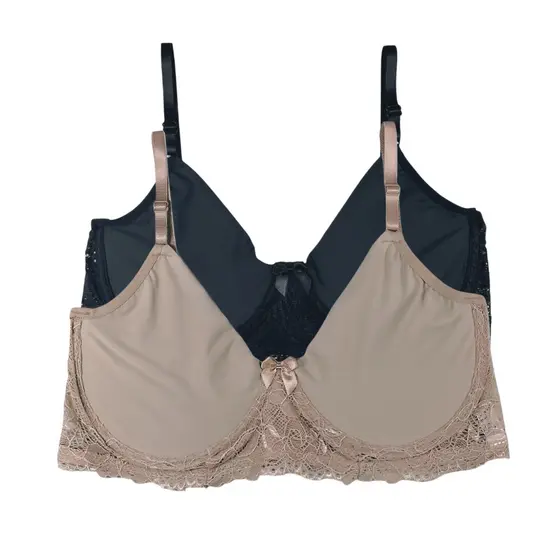 KIT COM 2 SUTIA SEM BOJO COM ARO POLIAMIDA E RENDA 0213