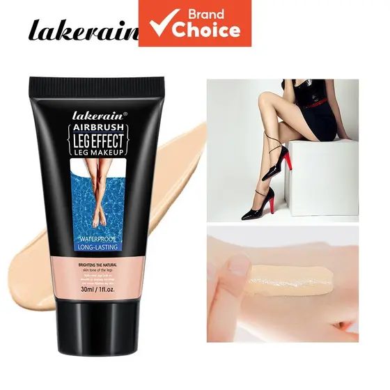 Lakerain Maquiagem para Pernas Corretivo à Prova d'Água Uniformiza o Tom de Pele Creme para Bronzeamento de Pernas 30ml