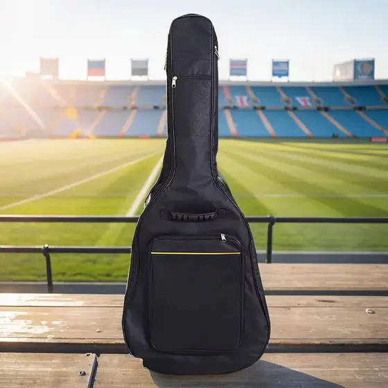 Bolsa de guitarra portátil Miwayer de 41 polegadas, mochila acolchoada impermeável de Oxford com alças duplas, cor preta