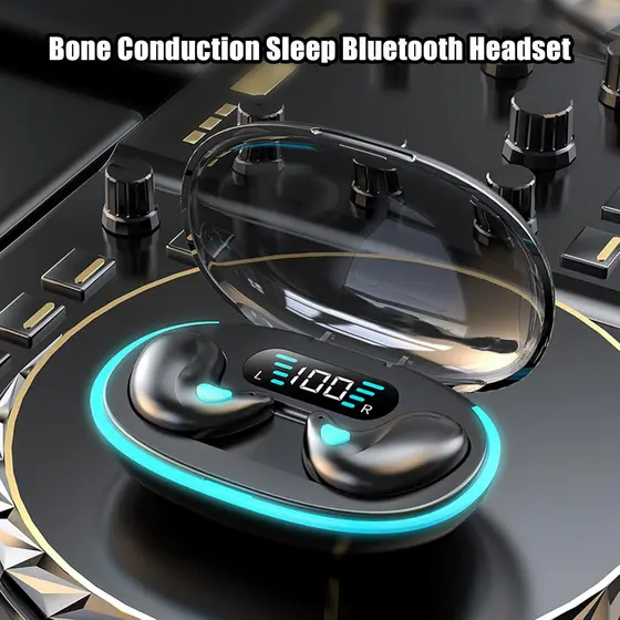X55 Fones De Ouvido Intra-Auriculares Sono Bluetooth Sem Fio Com Cancelamento De Ruído Esportivos Fitness LED Display Di