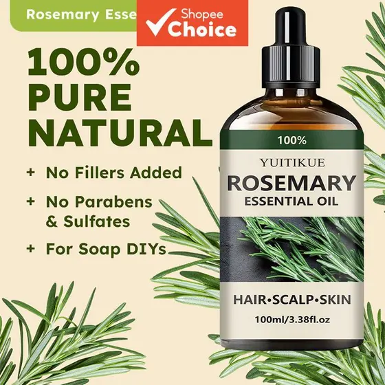 Óleo Essencial de Alecrim 100% PURO natural óleo puro de alecrim sérum capilar