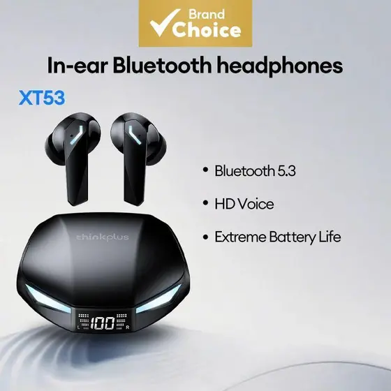 Fones de ouvido Lenovo Thinkplus XT53: TWS, Bluetooth, fones de ouvido sem fio para jogos, fones de ouvido estéreo de