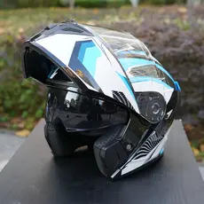 Capacete Flip-up Four Seasons para Moto com Dupla Viseira, Integral e Aberto, Unissex, Acolchoado e Quente