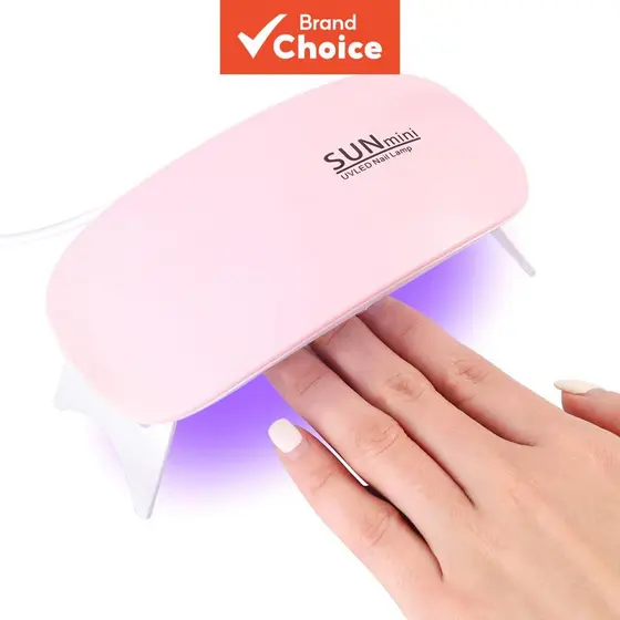 Monja 6W Secador de Unhas Lâmpada de Cura Rápida para Esmalte em Gel UV Rosa Portátil Dobrável LED Recarregável via USB