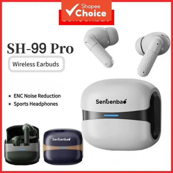 SenBenBao Earbuds SH-99 Pro Bluetooth Fone De Ouvido Intra-Auricular Fones Sem Fio Microfone Embutido