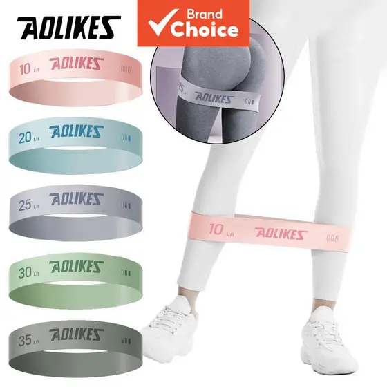 AOLIKES, 1 conjunto de faixas elásticas de resistência de látex esportivas fitness, faixa elástica portátil para