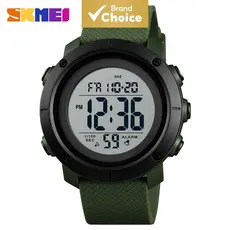  SKMEI 1434 Relógio Digital com Alarme - Relógio Esportivo Masculino de Luxo, 5ATM à Prova d'Água