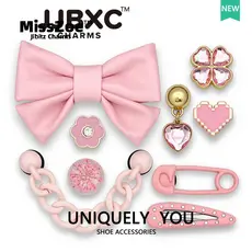 metal JJBXC Sacos Charme Buraco Acessórios Rosa Diamante Trevo Quatro Folhas
