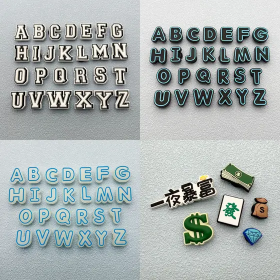Miss Zoe Jibtz Inglês Carta Pé Acessórios Az 0-9 DIY Número