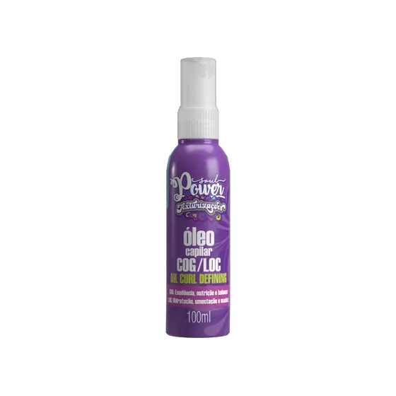 Óleo Capilar COG/LOC Texturizações Soul Power - Ideal para Finalizações COG e LOC - 100ml