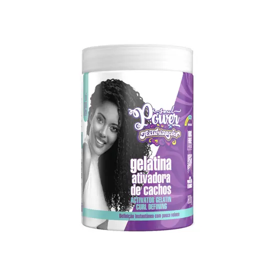 Gelatina Ativadora de Cachos Texturizações Soul Power - Finalização com Gelatina - 800g