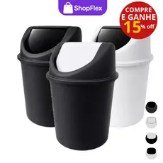 Lixeira Multifuncional para Banheiro Quarto Escritório Pia Cozinha Mesa Bancada - 3,6L