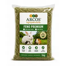 Feno Tifton Premium ate 10 KGs para Coelhos, Porquinhos-da-Índia e Roedores | 100% Natural | Rico em Fibras