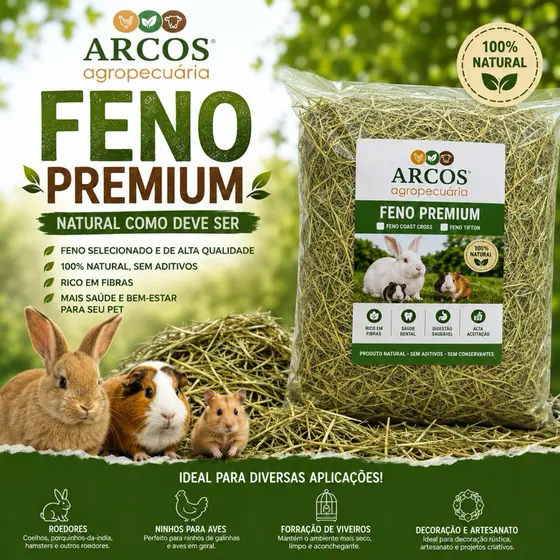 Feno Tifton para Coelho, porquinho da india, chinchila, lagomorfos l Decorações  l Ninho de galinhas l forrar viveiros