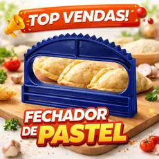 Fechador de Pastel Manual Plástico Reforçado com Borda Serrilhada para Pastéis, Empadas e Salgad