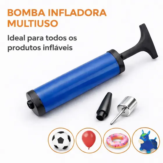 Bomba Inflador Manual de Balão Bexiga para Encher Balões Bombinha de Ar Bola Boia Inflável Cavalinho Upa Upa