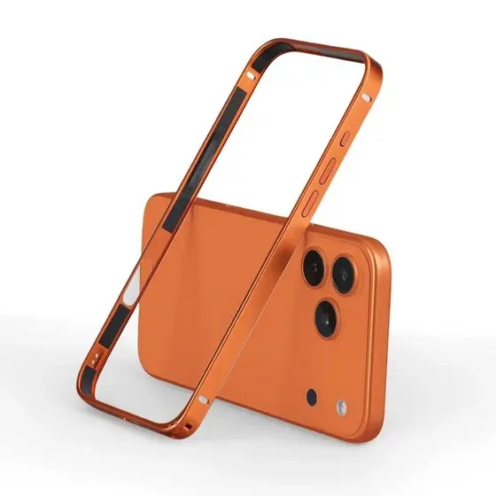 Cosmic Orange Slim Aluminio Metal Bumper Frame Capa Para iPhone 17 12 13 14 15 16 Pro Max Plus Air Skin Friendly Alloy