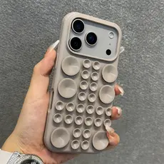 Ventosa Capa De Telefone De Silicone Líquido Para iPhone 17 11 12 13 14 15 16 Pro Max Plus Adsorção De Caixa À Prova De