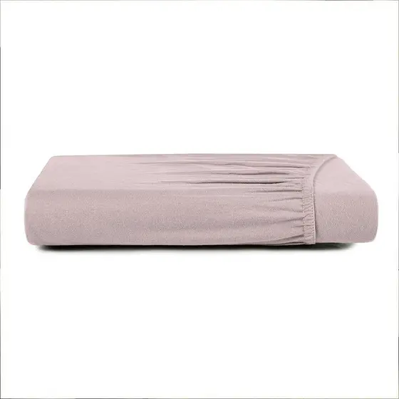 Lençol com Elástico Solteiro Altenburg Malha Fio Penteado Rosê Natural
