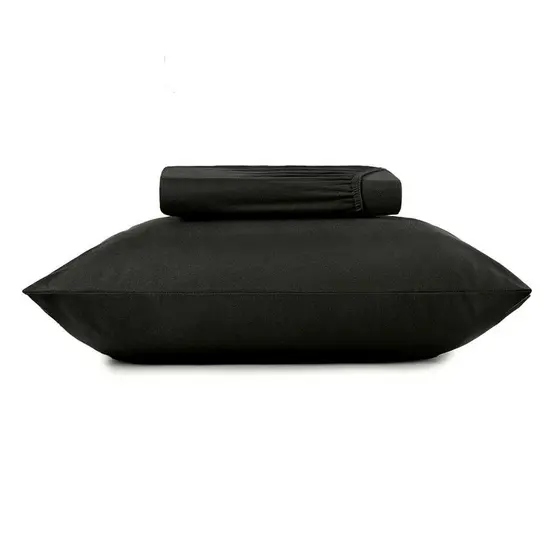 Jogo de Cama Solteiro King 2 Peças Altenburg Malha Fio Penteado Preto Primitivo