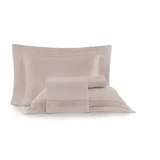 Jogo de Cama Queen 4 Peças Altenburg Cetim Bambu 300 Fios Unitá Marrom Lift