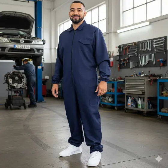 Macacão Oxford Unissex – Uniforme de Trabalho Profissional para Mecânico