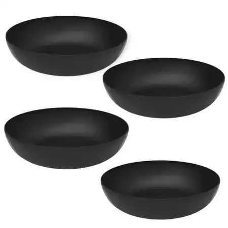 Kit 4, 8 ou 12 Pratos Fundos Refeições Lanches Sopas e Porções de Plástico