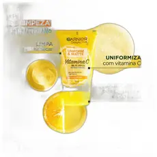 Garnier SkinActive Uniform &amp; Matte Vitamina C - Gel de Limpeza Facial Antibacteriano 150ml