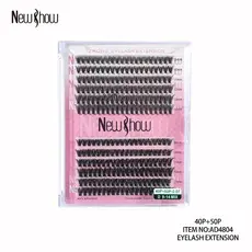 New Show Cílios Postiços Tufo Volume 12P/20P/30P/40P/50P  D Curl Mix 9-14mm - Extensão Profissional