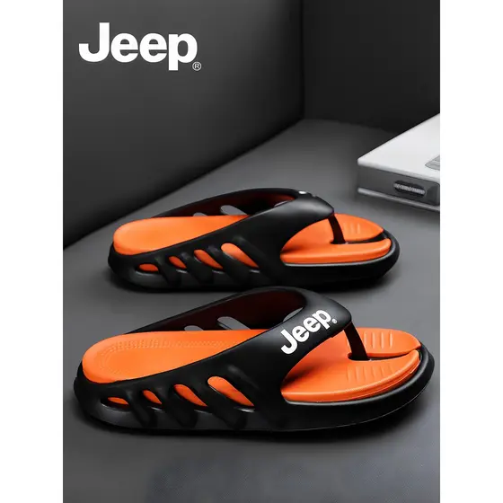 JEEP JEEP JEEP Chinelos Masculinos Verão Exterior Desgaste 2026 Novo Estilo Sandálias de Praia Masculinas Chinelos de So