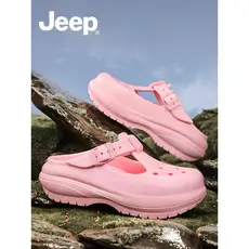 JEEP buraco sapatos femininos sandálias de uso exterior 2026 novo estilo chinelos femininos verão Mary Jane sapatos femi